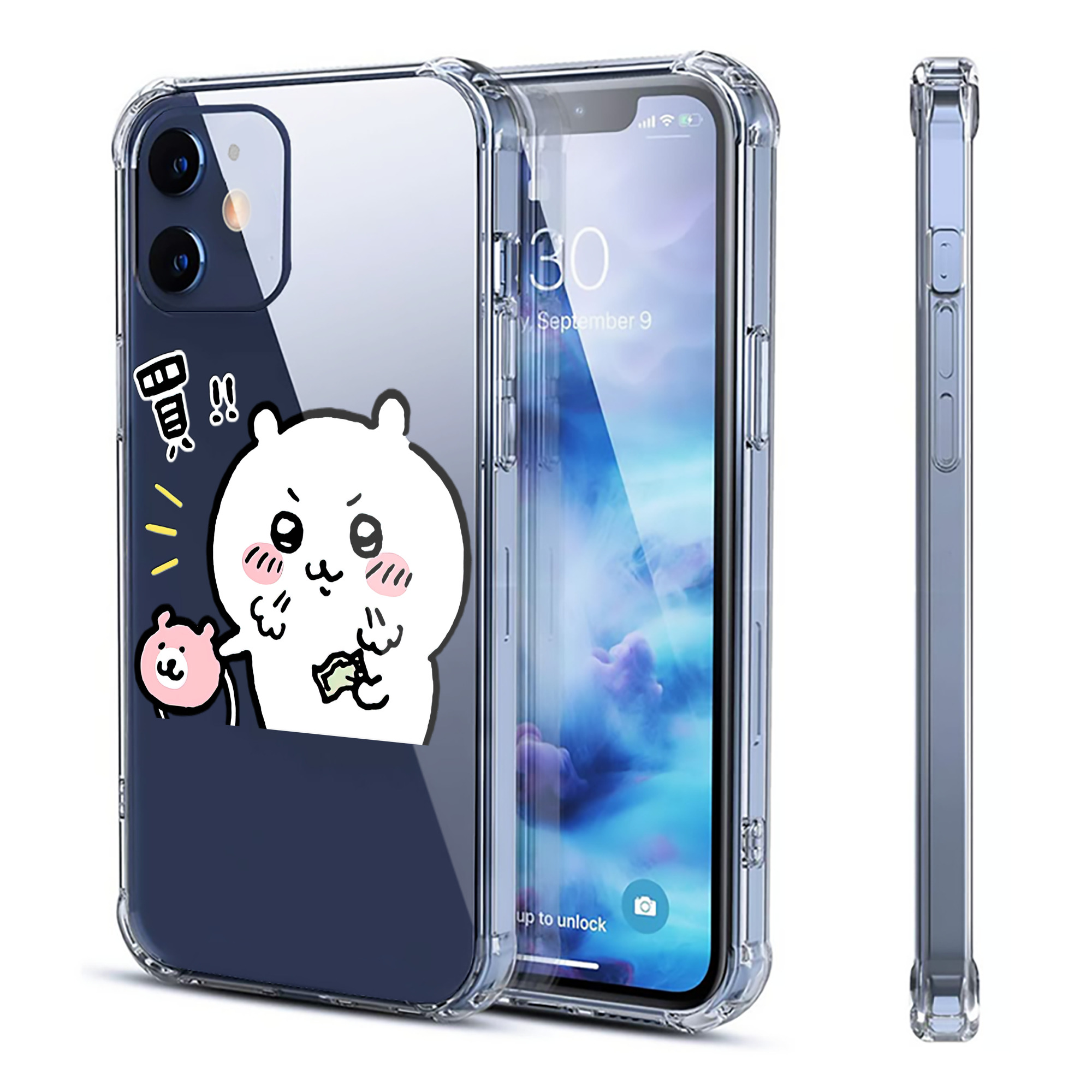 （画像用） ちいかわ ちいかわ Chii-kawa chiikawa 【iPhone 12シリーズ対応】透明スマホケース（クリアソフトケース）